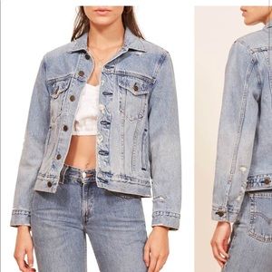 Reformation Cropped Denim Jacket NWT